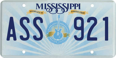MS license plate ASS921
