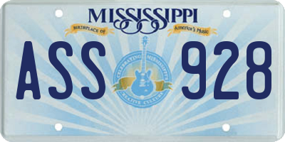 MS license plate ASS928
