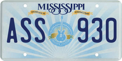 MS license plate ASS930