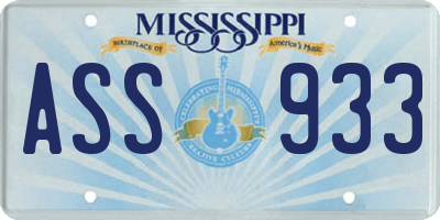 MS license plate ASS933