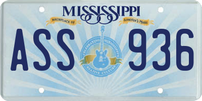 MS license plate ASS936