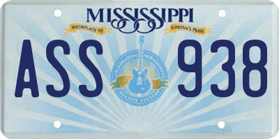 MS license plate ASS938