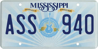 MS license plate ASS940