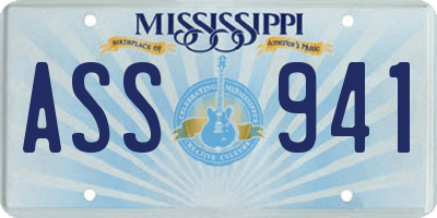 MS license plate ASS941