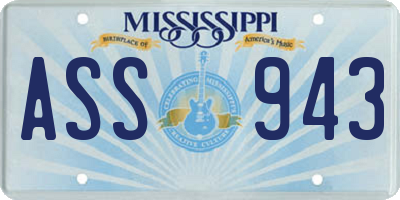 MS license plate ASS943
