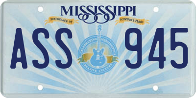 MS license plate ASS945