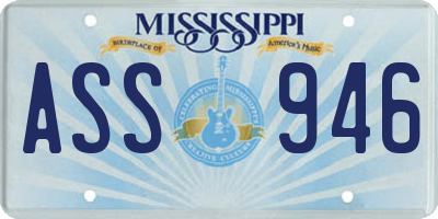 MS license plate ASS946