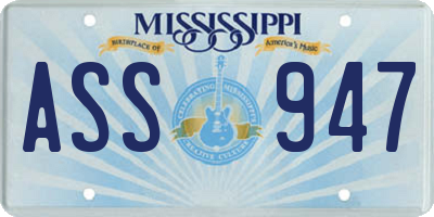 MS license plate ASS947