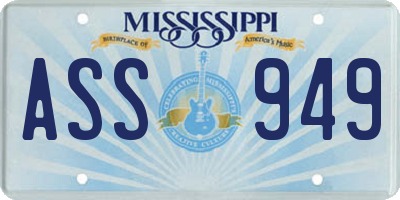 MS license plate ASS949