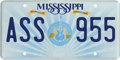 MS license plate ASS955