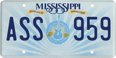 MS license plate ASS959