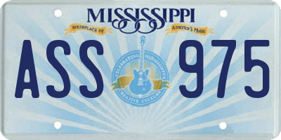 MS license plate ASS975