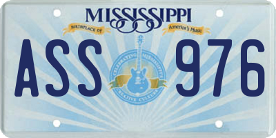 MS license plate ASS976