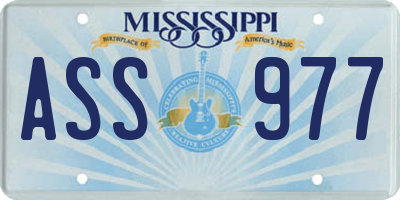 MS license plate ASS977