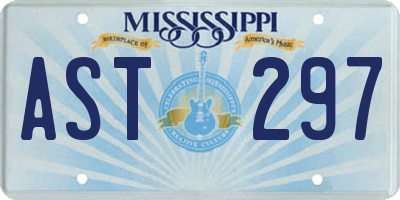 MS license plate AST297