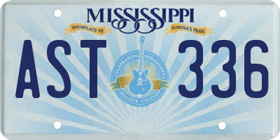 MS license plate AST336