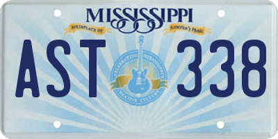 MS license plate AST338