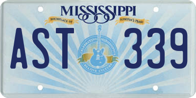 MS license plate AST339