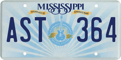 MS license plate AST364