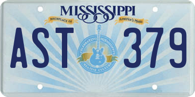 MS license plate AST379