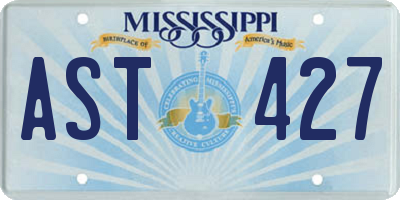 MS license plate AST427
