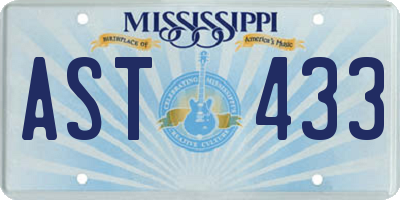 MS license plate AST433