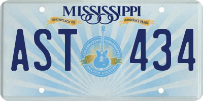 MS license plate AST434