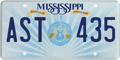 MS license plate AST435