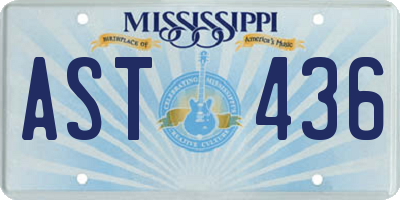 MS license plate AST436