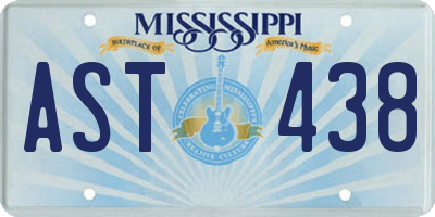 MS license plate AST438
