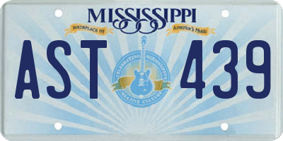 MS license plate AST439
