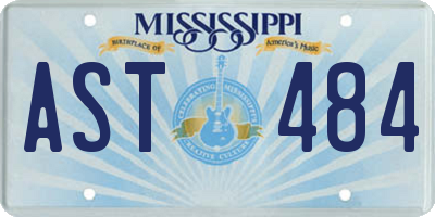 MS license plate AST484