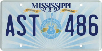 MS license plate AST486