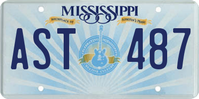 MS license plate AST487