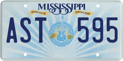 MS license plate AST595
