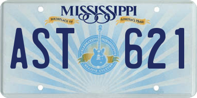 MS license plate AST621