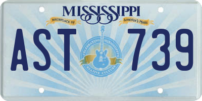 MS license plate AST739