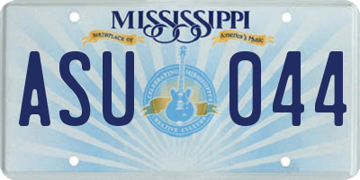MS license plate ASU044