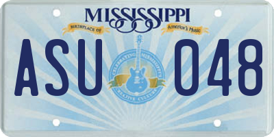MS license plate ASU048