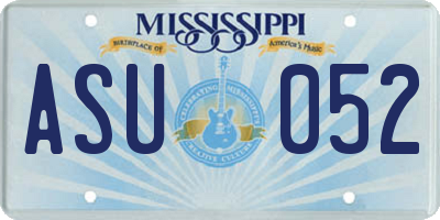MS license plate ASU052