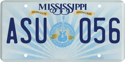 MS license plate ASU056