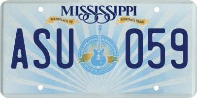 MS license plate ASU059