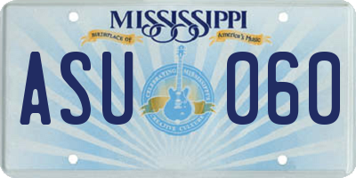 MS license plate ASU060