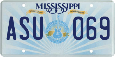 MS license plate ASU069