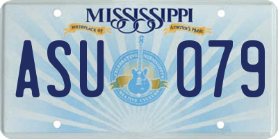 MS license plate ASU079