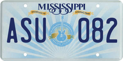 MS license plate ASU082