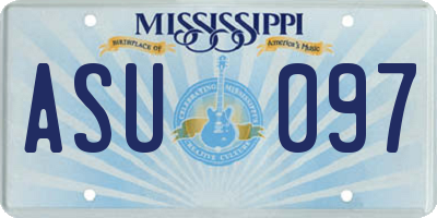 MS license plate ASU097