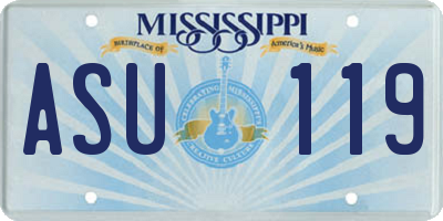 MS license plate ASU119