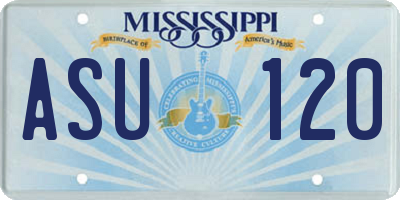 MS license plate ASU120