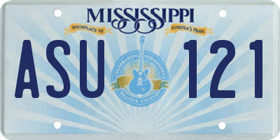 MS license plate ASU121